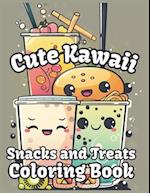 Cute Kawaii Snacks and Treats Coloring Book