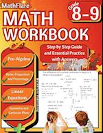 MathFlare - Math Workbook 8th and 9th Grade