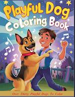 Playful Dog Coloring Book