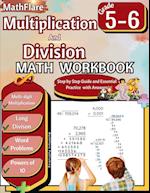 Multiplication and Division Math Workbook 5th and 6th Grade