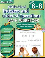 Integers and Order of Operations Math Workbook 6th to 8th Grade
