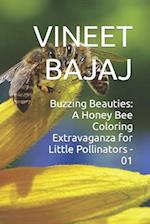 Buzzing Beauties: A Honey Bee Coloring Extravaganza for Little Pollinators - 01 