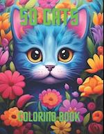 50 Cats Coloring Book