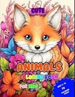 cute animals coloring book for kids: "Color Me Happy: Adorable Animals Delight in Every Stroke (Kids 5-14)" 