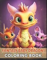 Fantasy Baby Dragons Coloring Book: High Quality +100 Beautiful Designs 