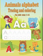 Animals alphabet tracing and coloring books for kids ages 4-8: Fun and Educational Activity Book with Uppercase and Lowercase Letters, Accompanied by 