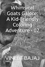 Whimsical Goats Galore: A Kid-Friendly Coloring Adventure - 02 