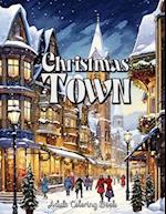 Christmas Town Adult Coloring Book