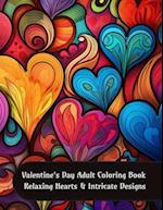 Valentine's Day Adult Coloring Book - Relaxing Hearts and Intricate Designs