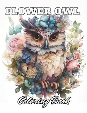 Flower Owl Coloring Book for Adult