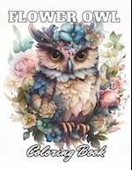 Flower Owl Coloring Book for Adult