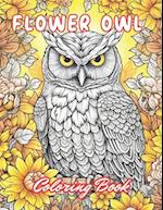 Flower Owl Coloring Book for Adult