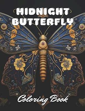 Midnight Butterfly Coloring Book: 100+ Unique and Beautiful Designs