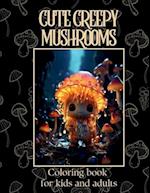 Cute Creepy Mushrooms Coloring Book