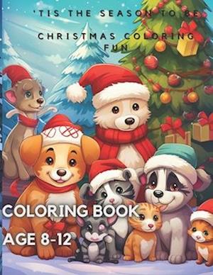 24 Pcs Christmas Coloring Book (Age 8-12) - 'Tis the season to be