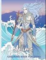 Anime Coloring Book for Teens: Anime Dreamscape A Relaxing Manga Coloring Book for Teens 