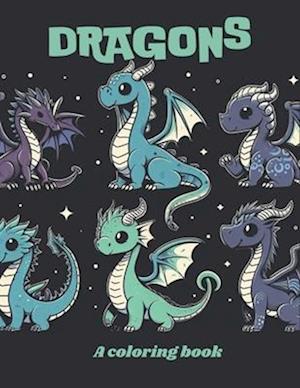 Dragons: A coloring book