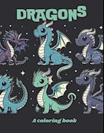 Dragons: A coloring book 