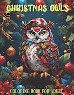 Christmas Owls Coloring Book For Adult Beautiful Christmas Owls Coloring Pages For Adults