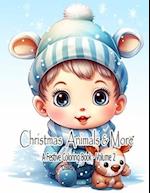 Christmas Animals and More - A Festive Coloring Book: Volume 2 