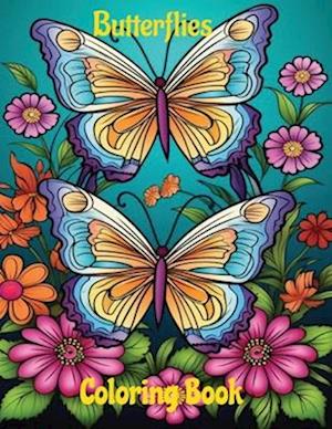 Butterflies Coloring Book: Enchanted Wings: A Whimsical Butterfly Coloring Adventure