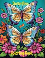 Butterflies Coloring Book: Enchanted Wings: A Whimsical Butterfly Coloring Adventure 