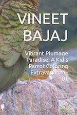 Vibrant Plumage Paradise: A Kid's Parrot Coloring Extravaganza - 01 