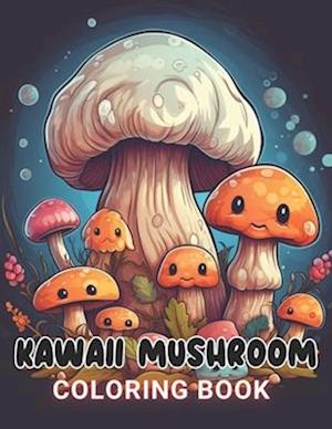 Kawaii Mushroom Coloring Book for Kids: 100+ Amazing Coloring Pages for All Ages