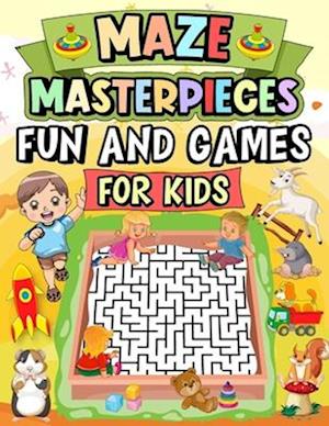 Mazes masterpieces fun and games for Kids: Fun, exciting, and challenging maze puzzles promote problem-solving for children, fostering the development