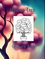 Flower Tree Coloring Book 