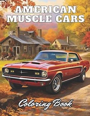 American Muscle Cars Coloring Book for Adult