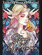 Strong Elf Women Coloring Book For Adults