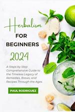 HERBALISM FOR BEGINNERS 2024: A Steps by Step Comprehensive Guide to the Timeless Legacy of Remedies, Brews, and Recipes Through the Ages 