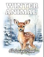 Winter Animal Coloring Book for Adults