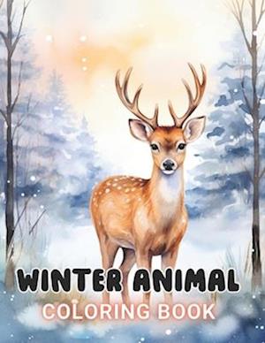 Winter Animal Coloring Book for Adults