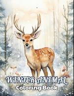 Winter Animal Coloring Book for Adults