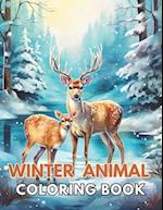 Winter Animal Coloring Book for Adults