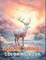 Winter Animal Coloring Book for Adults