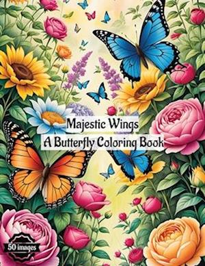 Majestic Wings: A Butterfly Coloring Book