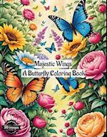 Majestic Wings: A Butterfly Coloring Book 