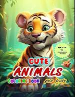 cute animals coloring book for kids: "Fantastic Friends: Whiskers, Wings, and Wonders (Perfect for Ages 5-14)" 