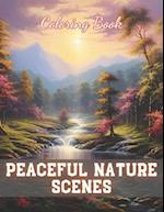 Peaceful Nature Scenes Coloring Book For Adult