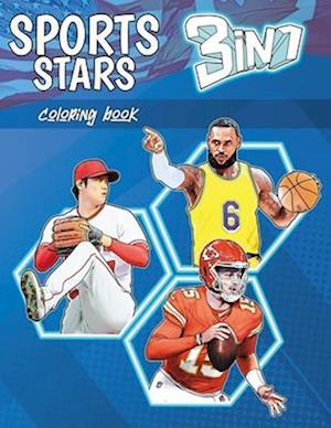 Sports Stars Coloring Book 3 in 1