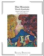 Blue Mountain Cross Stitch Pattern - Wassily Kandinsky: Regular and Large Print Chart 
