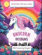 Magical Unicorn and Alicorn Coloring Book - 115 Enchanting Pages of Whimsy and Wonder 