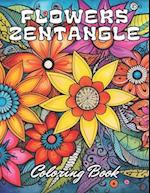 Flowers Zentangle Coloring Book for Adults