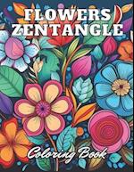 Flowers Zentangle Coloring Book for Adults