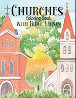Churches Coloring Book with Bible Verses