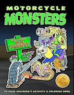 Motorcycle Monsters Coloring Book