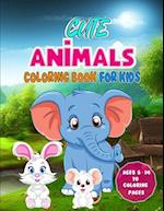 cute animals coloring book for kids: "Color Me Cute: A Joyful Journey into the World of Adorable Animals" 